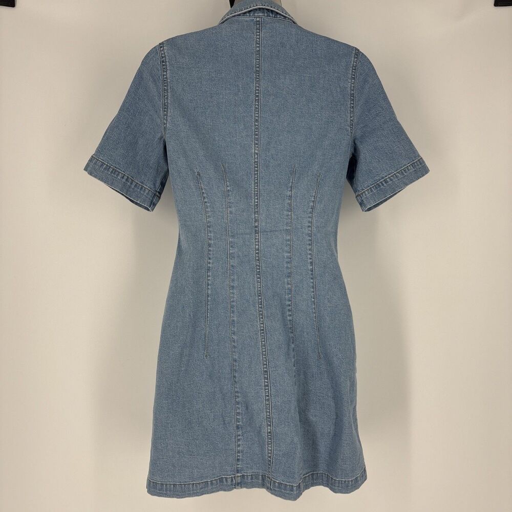 Madewell Denim Seamed Mini Shirtdress  Size‎ 00 - Picture 6 of 8